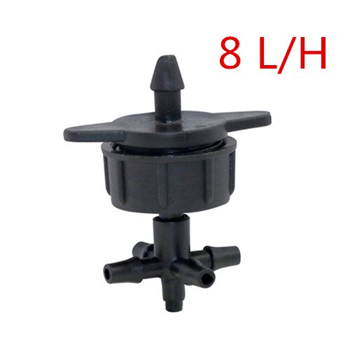 2/4/8L Steady Flow Dripper Met 3-Weg 5-Way Barb Connectors Landbouw Druppelirrigatie systeem Dripper Drip Pijl Adapter 100 Pc: Clear
