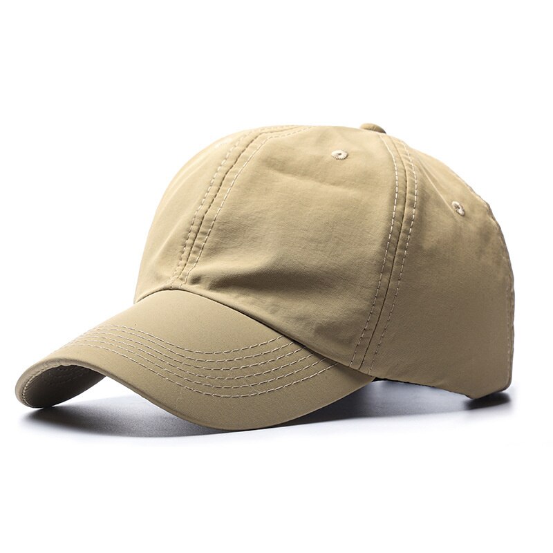 Berretto da Baseball estivo da uomo di grandi dimensioni con cappello da sole rapido e asciutto da uomo cappelli sportivi in cotone Snapback 56-60cm 58-63cm: Polyester Khaki / 56-60cm