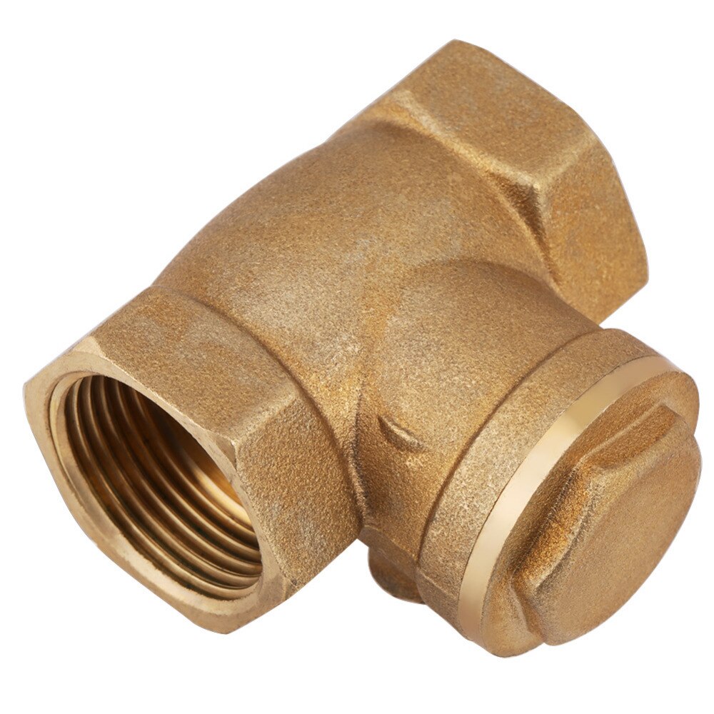 DN15 DN20 DN25 Swing Check Valve Female Thread Brass Non-return One-Way Check Valve 232PSI Prevent Water Backflowing Tool