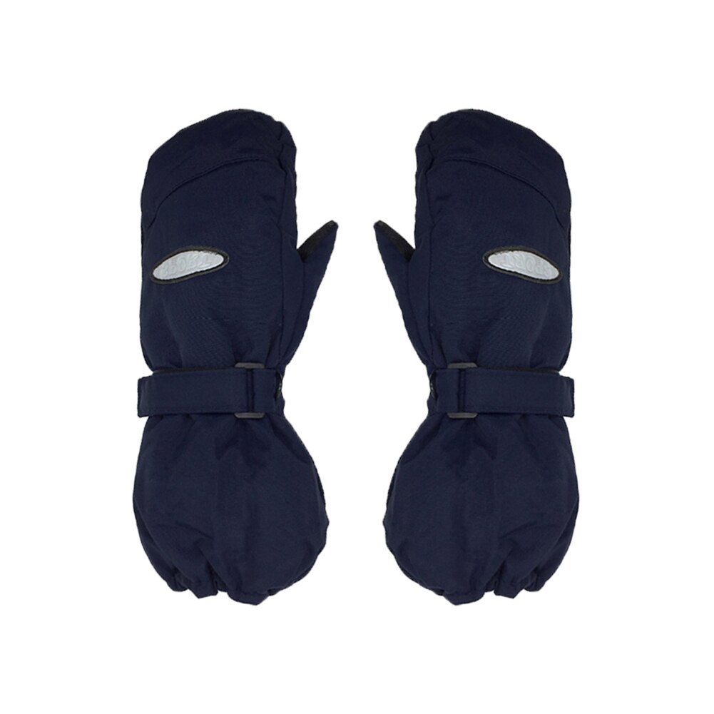 Guanti da sci Waterproodf guanti antivento guanti da sci invernali Kid Outdoor Boy Girl guanti da Snowboard per bambini caldi antivento: Navy Blu