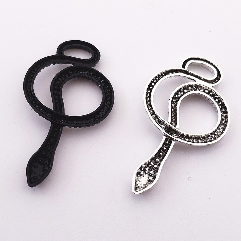 5Pcs 46*26Mm Snake Hangers Animal Snake Charms Hangers Voor Maken Diy Sieraden Earring Ketting Accessoires Bevindingen