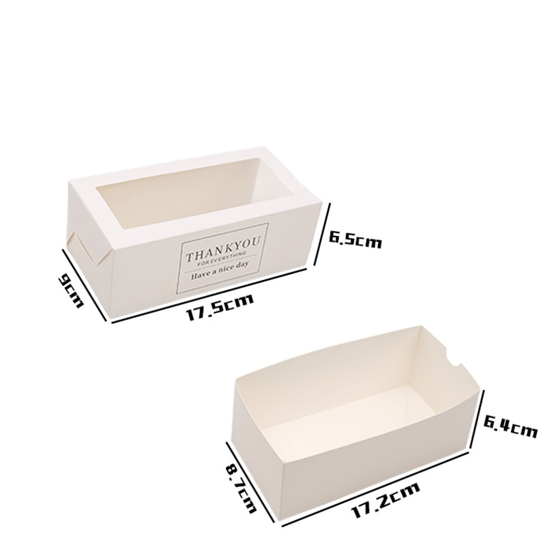 50 stuks kraftpapier taartdozen met venster "bedankt" voor bakkerij, gebak, dessert, koekjesdozen, verpakking voor feestbenodigdheden