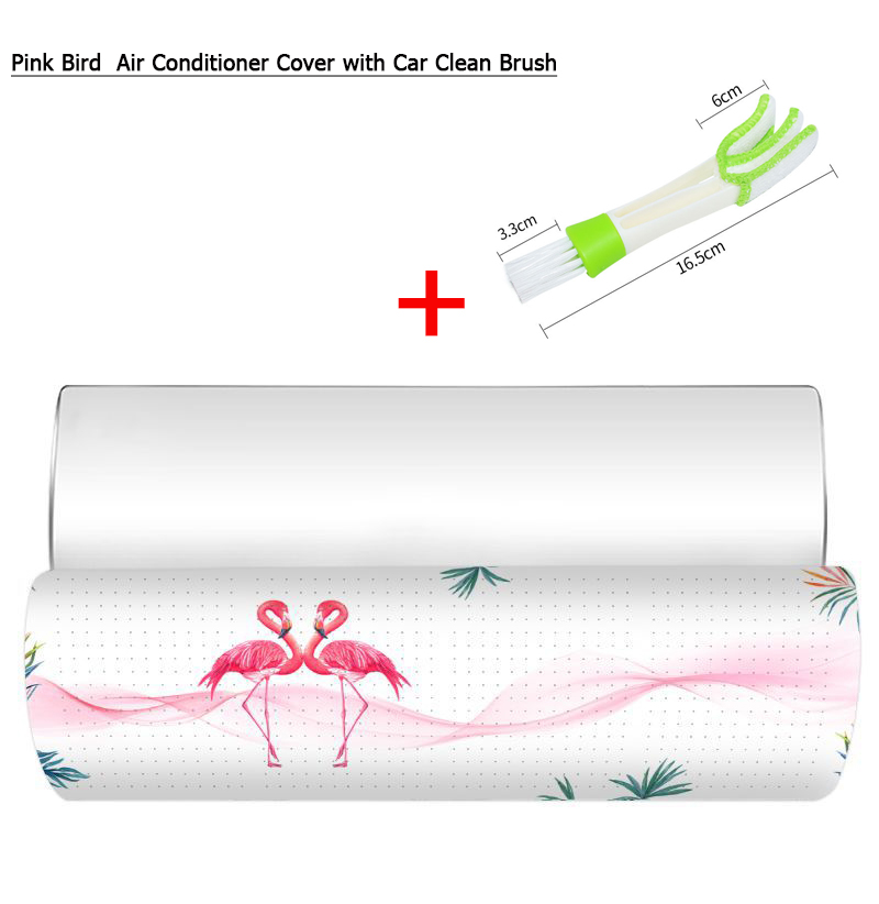 Air Conditioner Wind Deflector Baffle Wind Shield Adjustable Air Guide Cover For home office airco Deflector Cover Wind Baffle: Bird with brush