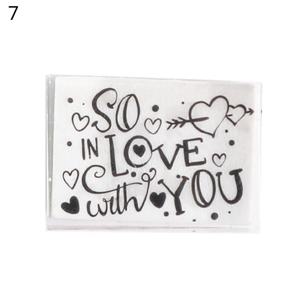 Transparent Warm Phrases Clear Stamp Rectangular Stamp Multifunctional for Home:  7