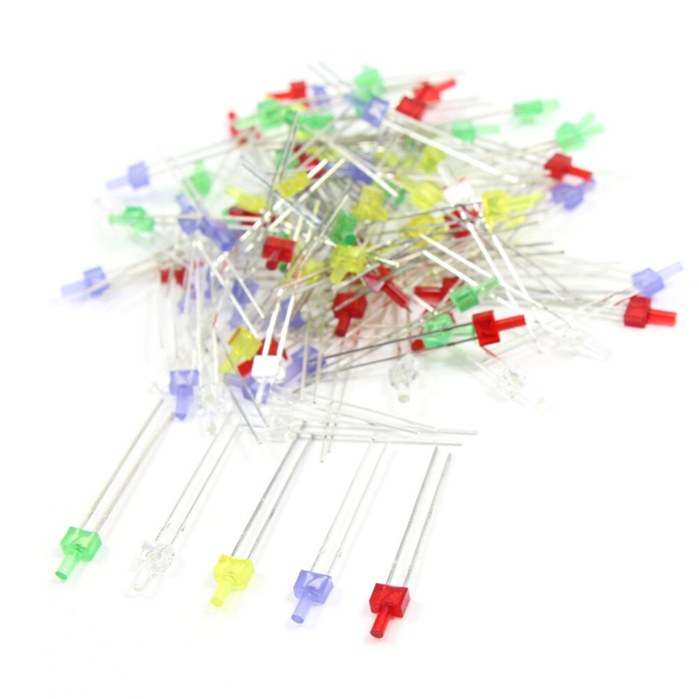 LED2 100 stks 2mm Mini LEDs Gemengde kleuren &amp; Gratis Weerstanden