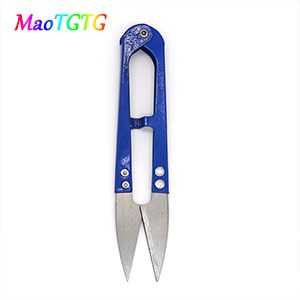 Speciale U-Vormige Schaar Voor Kruissteek Roestvrij Staal Garen Schaar Cutter Snip Sieraden Gereedschap Accessoires: blue-1pcs