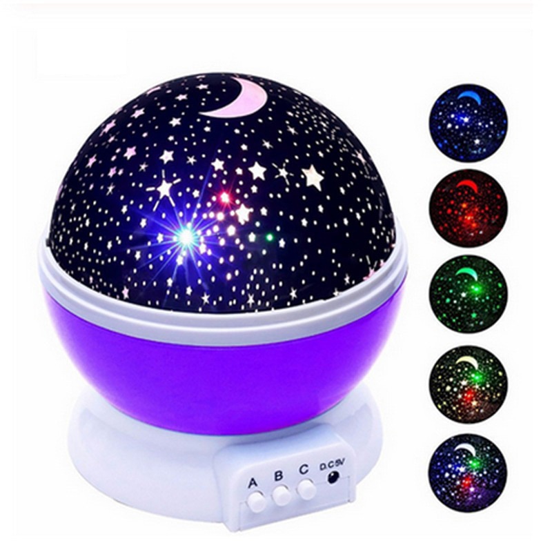Led Roterende Nacht Lamp Sterrenhemel Star Master Kinderen Slaap Romantische Led Nachtlampje Usb Batterij Projector Lamp Slaapkamer