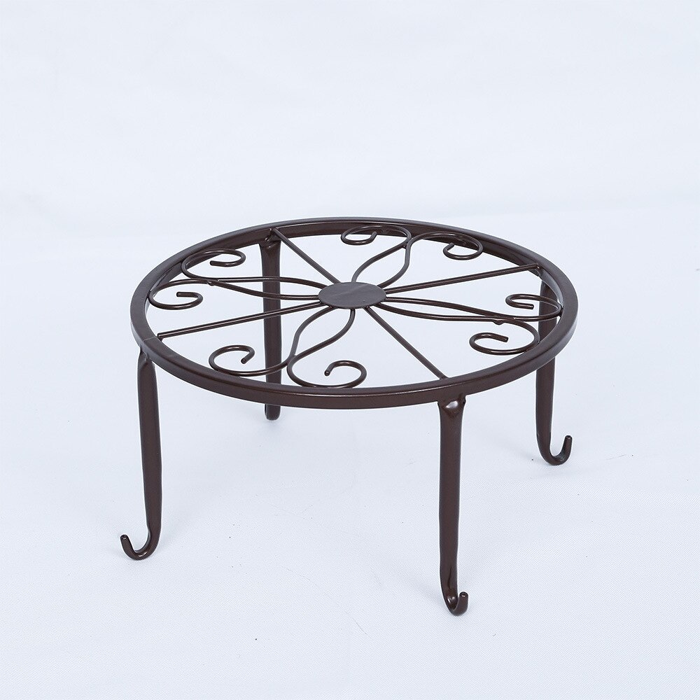 Présentoir rond en fer forgé, pour pots de fleurs, 3 tailles, présentoir rond pour bastion, plantes de jardin, Balcon porte-fleurs: Bronze Large