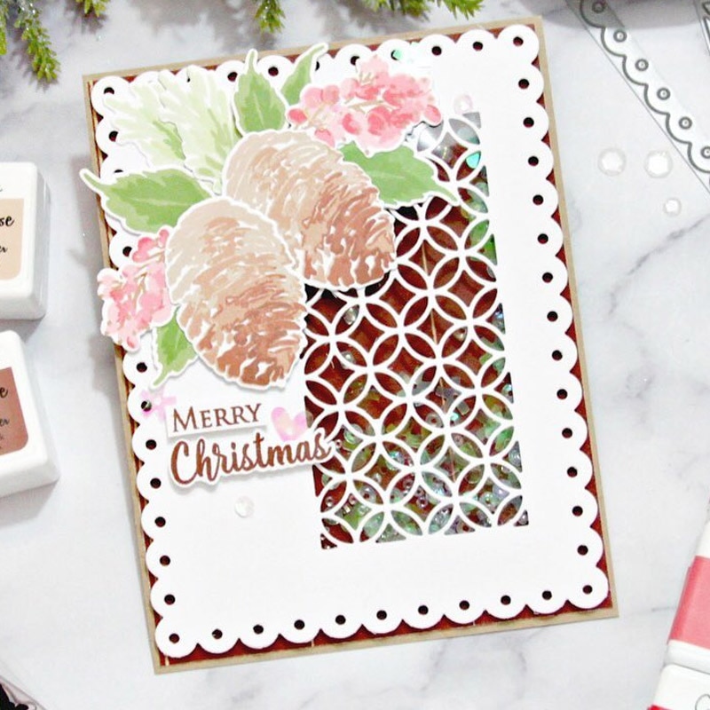 Layered Florals Winter Bouquet Fragrant Blooms Fresh Flowers Clear Stamps Dies Set for DIY Scrapbooking Cards Crafts