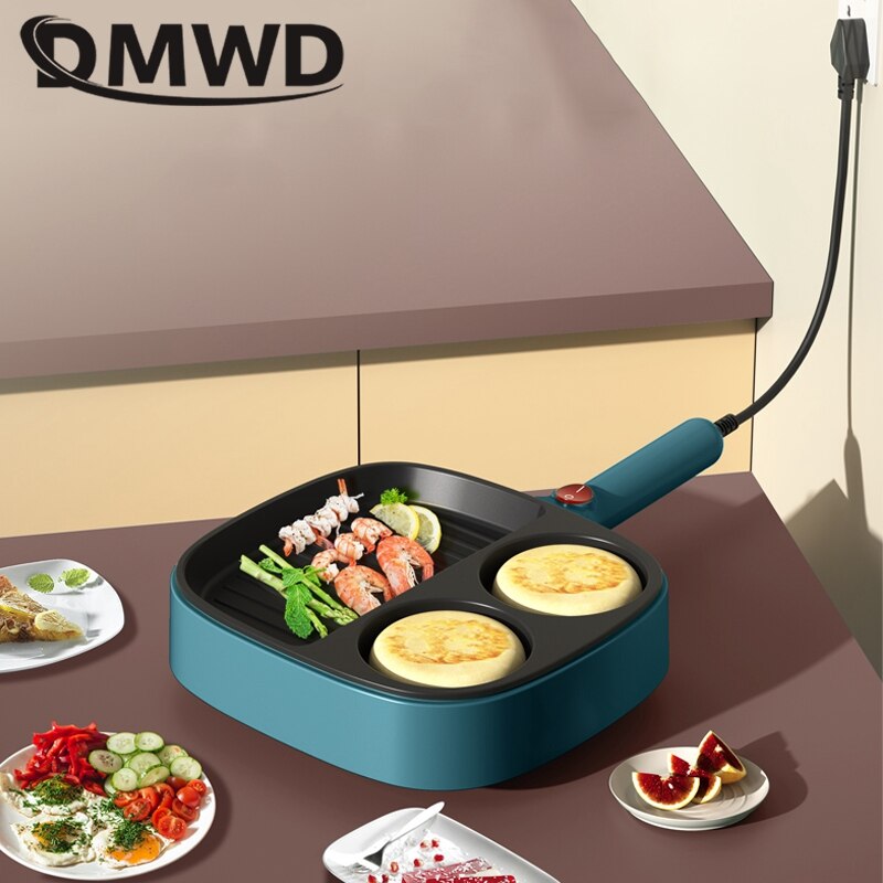 DMWD Haushalt Elektrische backformen omelett Pfanne Ei Steak Braten und Bräter Wurst Schinken Hersteller Frühstück Maschine 110/220V