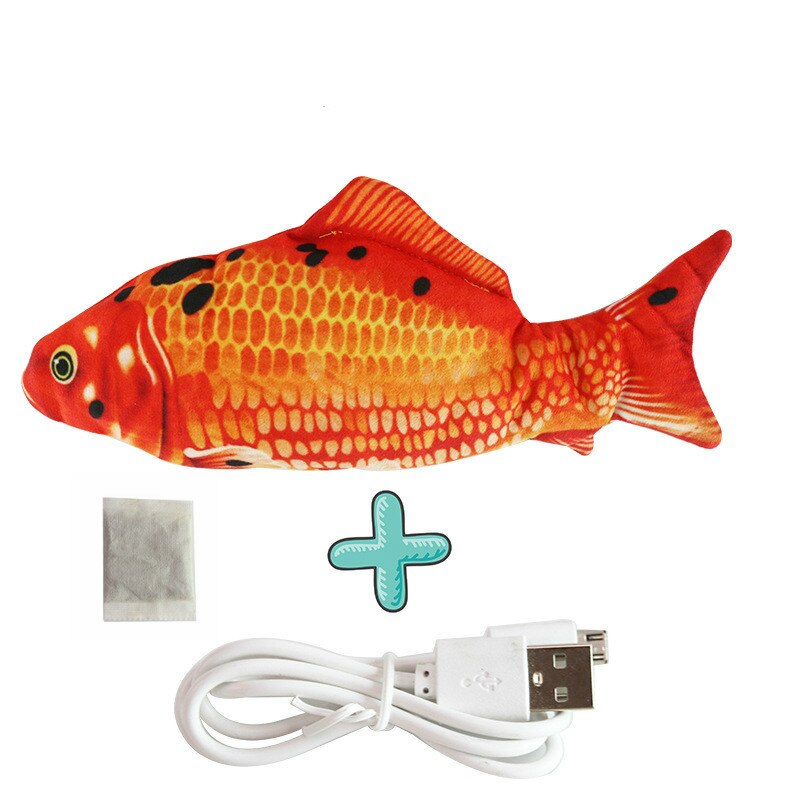 Elektronische Haustier Katze Spielzeug Elektrische USB Lade Simulation Fisch Spielzeug für Hund Katze Kauen Spielen Beißen Liefert Dropshiping: E 30cm-With mint