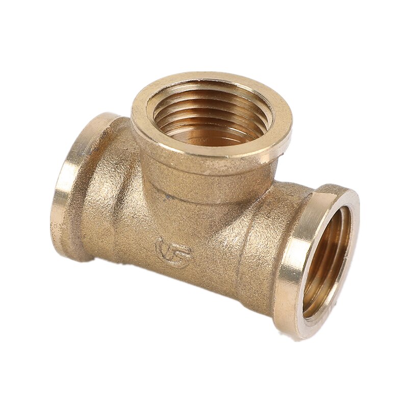 Encanamento pneumático encaixe de tubulação bronze macho/fêmea rosca 1/8 "1/4" 3/8 "1/2" bsp tipo t acessórios cobre água óleo gás adaptador