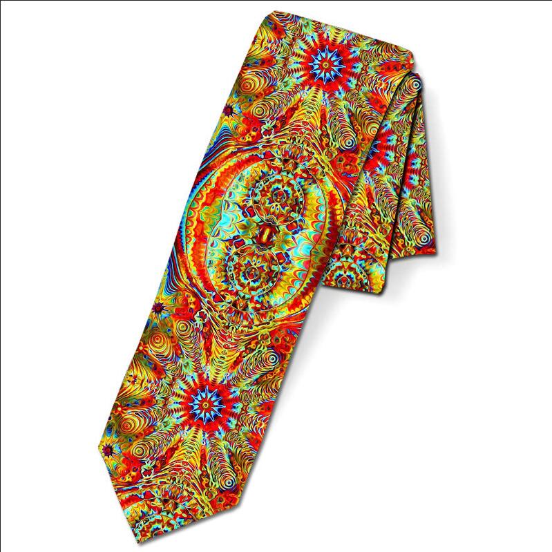 Farverige roman videnskab symbol tilbehør slips 8cm mænds slips passer til forretnings bryllup casual: Stil 7