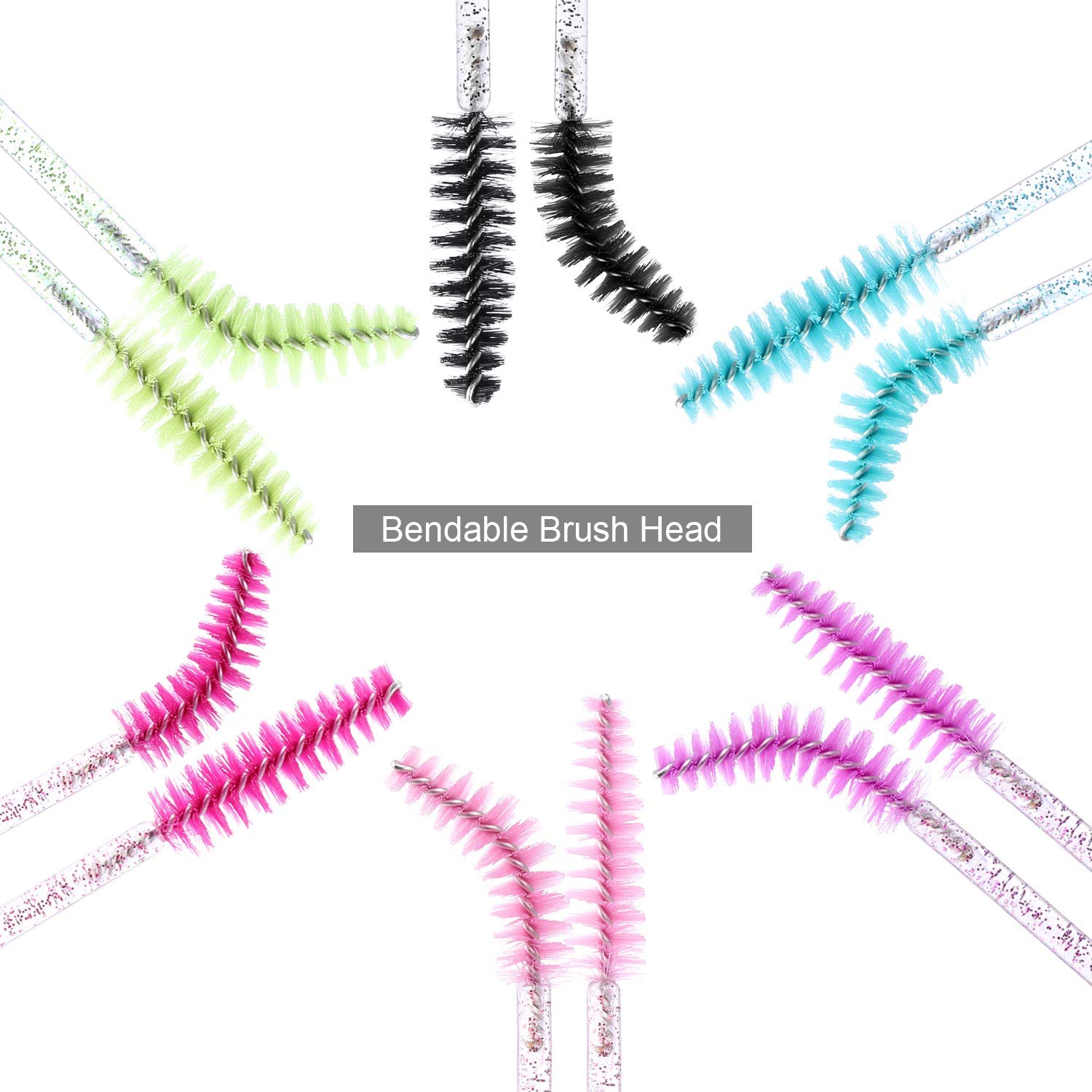 50/100Pcs Eyelash Brushes Reusable Eyebrow Brushes Mascara Wands Applicator Brushes Eyelash Comb Brushes Spoolers Makeup Brush