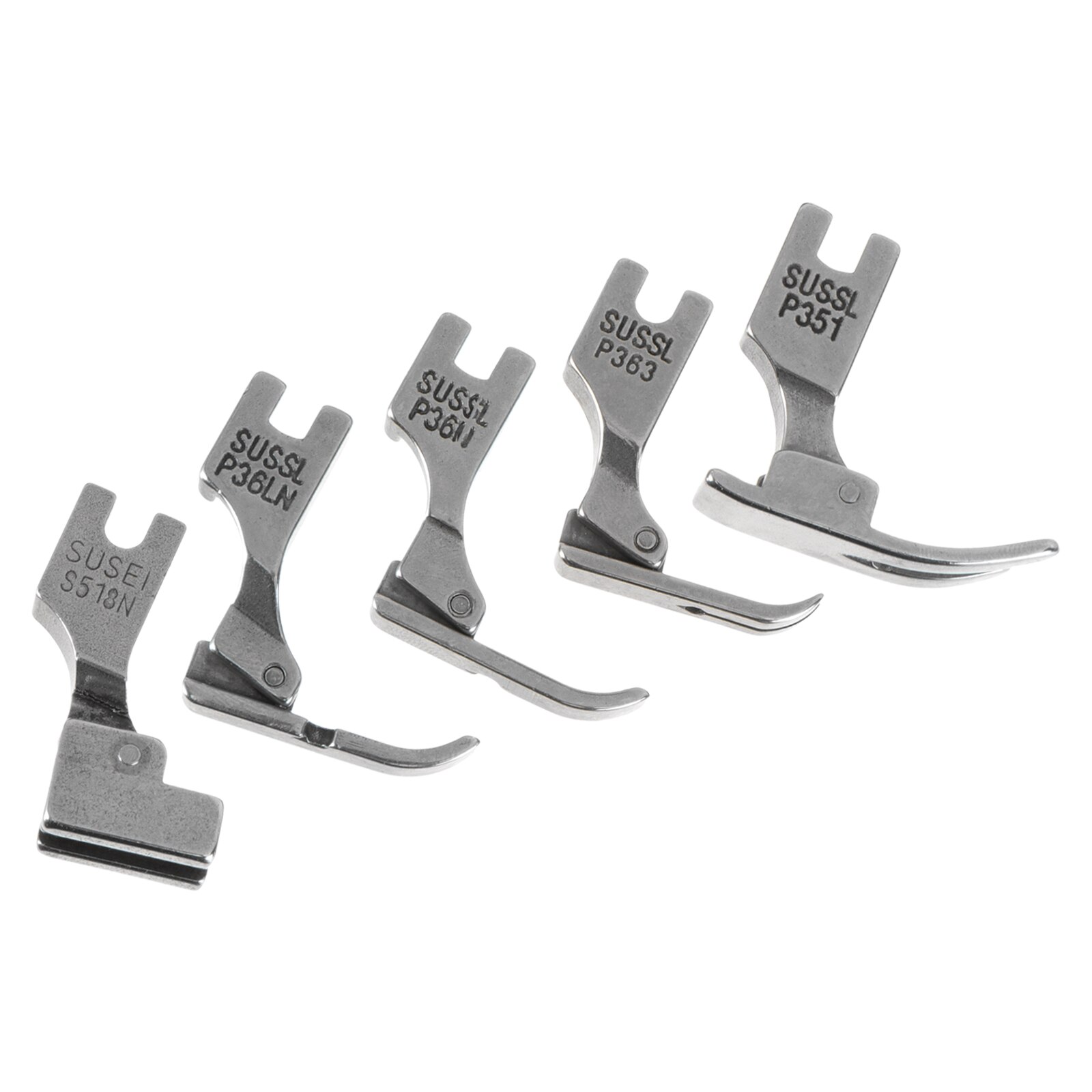 5Pcs Presser Feet for Juki Industrial Sewing Machine S518NS P36LN P36N P351 P363 (Silver)