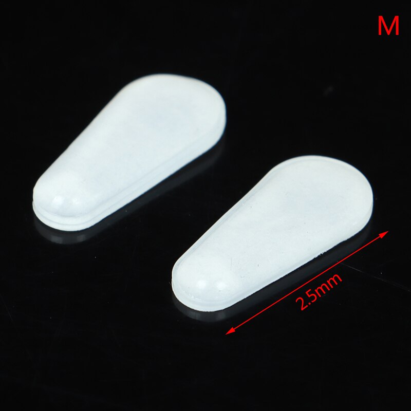 10 Paar Black Clear Water Siliconen Antislip Neus Pads Voor Bril: M Clear