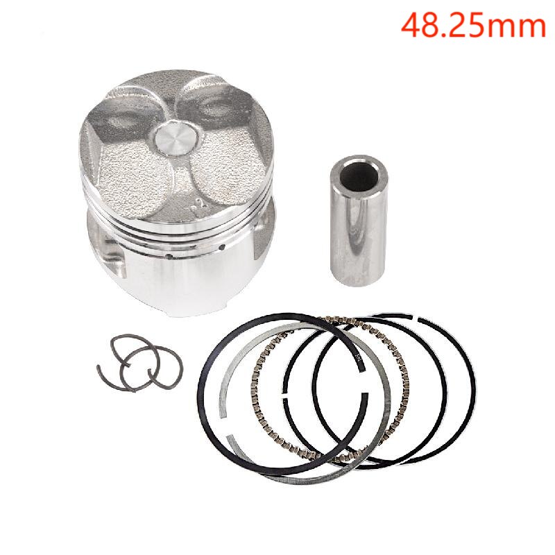 Kit de pistón y anillo de motor para motocicleta Yamaha, Kit de pistón y anillo de 48mm, 48,25mm, 48,5mm, STD + 25 + 50 + 0,25 + 0,5 para Yamaha FZ250 FZR250R FZR250 FZ FZR 250 1HX: 1 Set 48.25mm