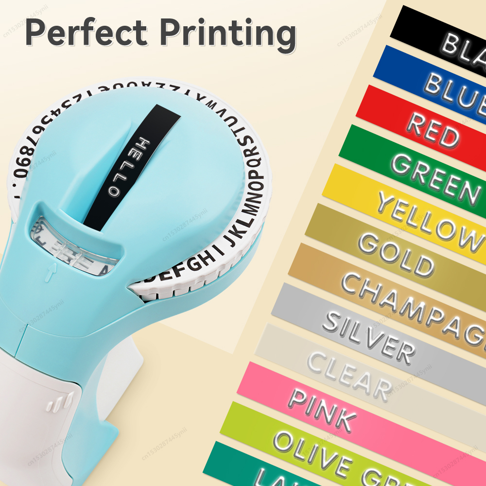 Mini Label Printer B90 Portable 3D Embossing Label Maker Similar as Dymo 12965 Manual Label Machine Or 1PK Dymo 3D Label Tape