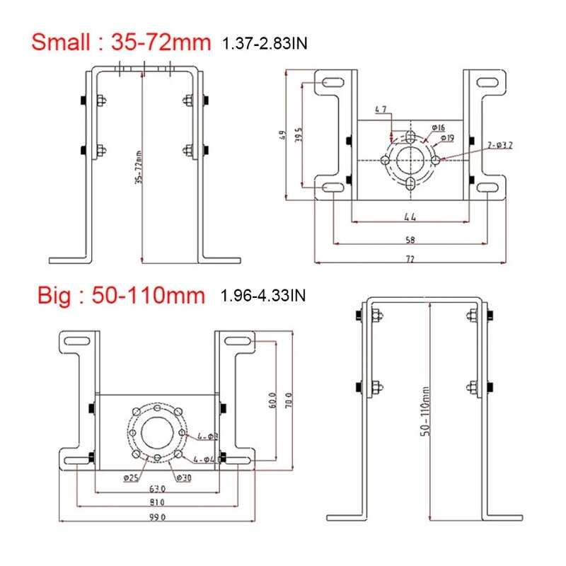Bewegliche Motor- Montage Halfter, Universal- Metall Motor- Halterung, Einstellbare Motor- Unterstützung Festen Basis robust Licht Gewicht