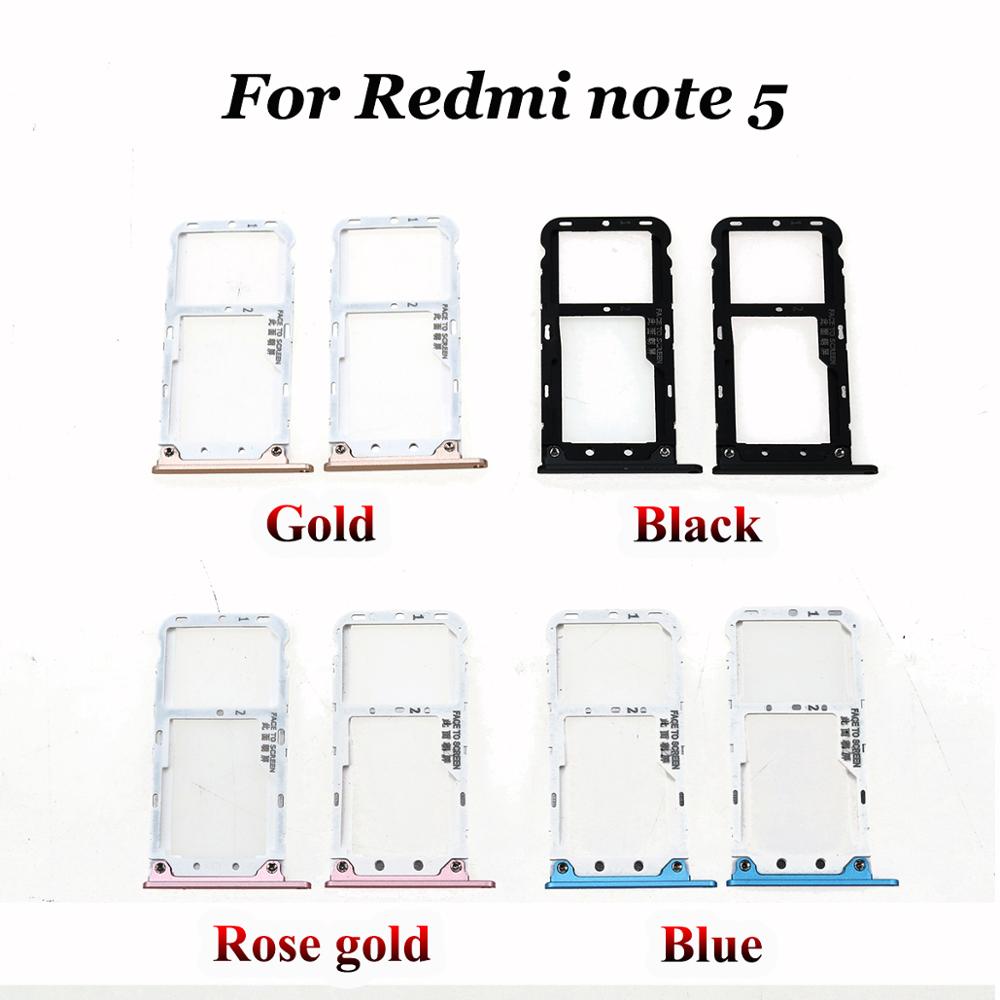 YuXi For Xiaomi Redmi 5 SIM Card Tray SIM Card Holder Adapter for Xiaomi Redmi note 5 note5 SIM Card Slot Miscro SD TF Card Tray