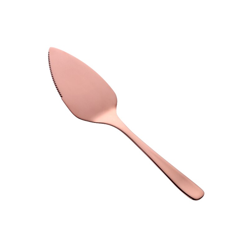 1/3PCS Stainless Steel Cake Shovel Set Bread Pizza Knife Dessert Pie Divider Cutter Spatula Server Baking Tool for Party Wedding: rose gold