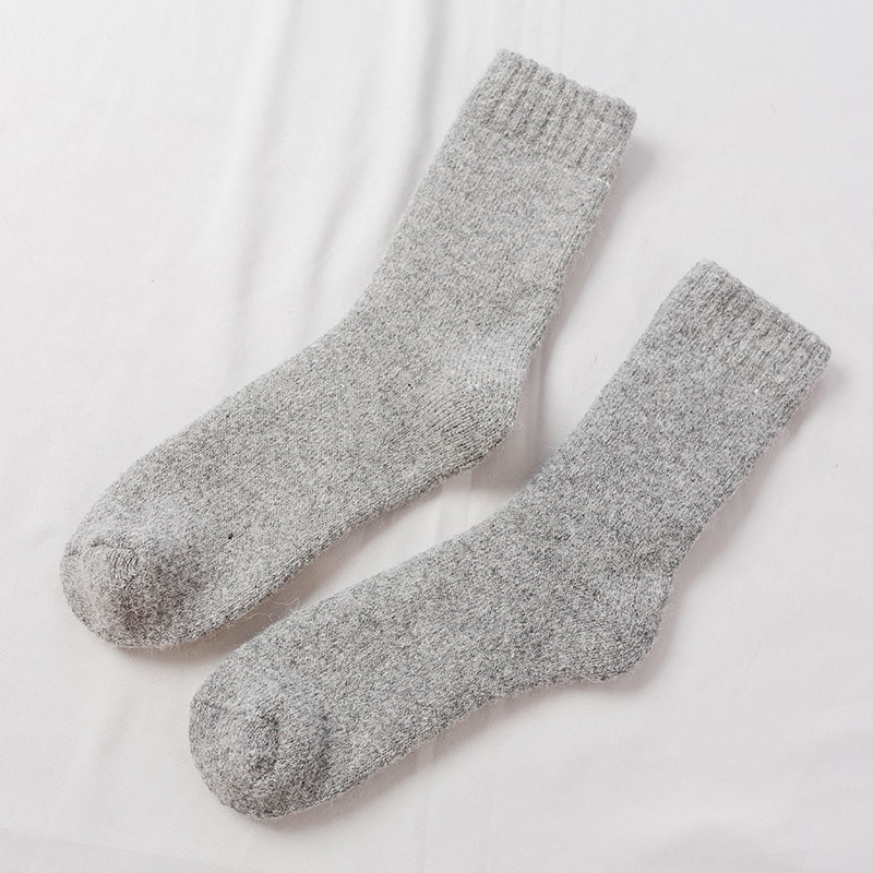 Super quente engraçado feliz masculino mais grosso meias sólidas lã merino coelho meias neve inverno meias calceta hombre skarpety meskie