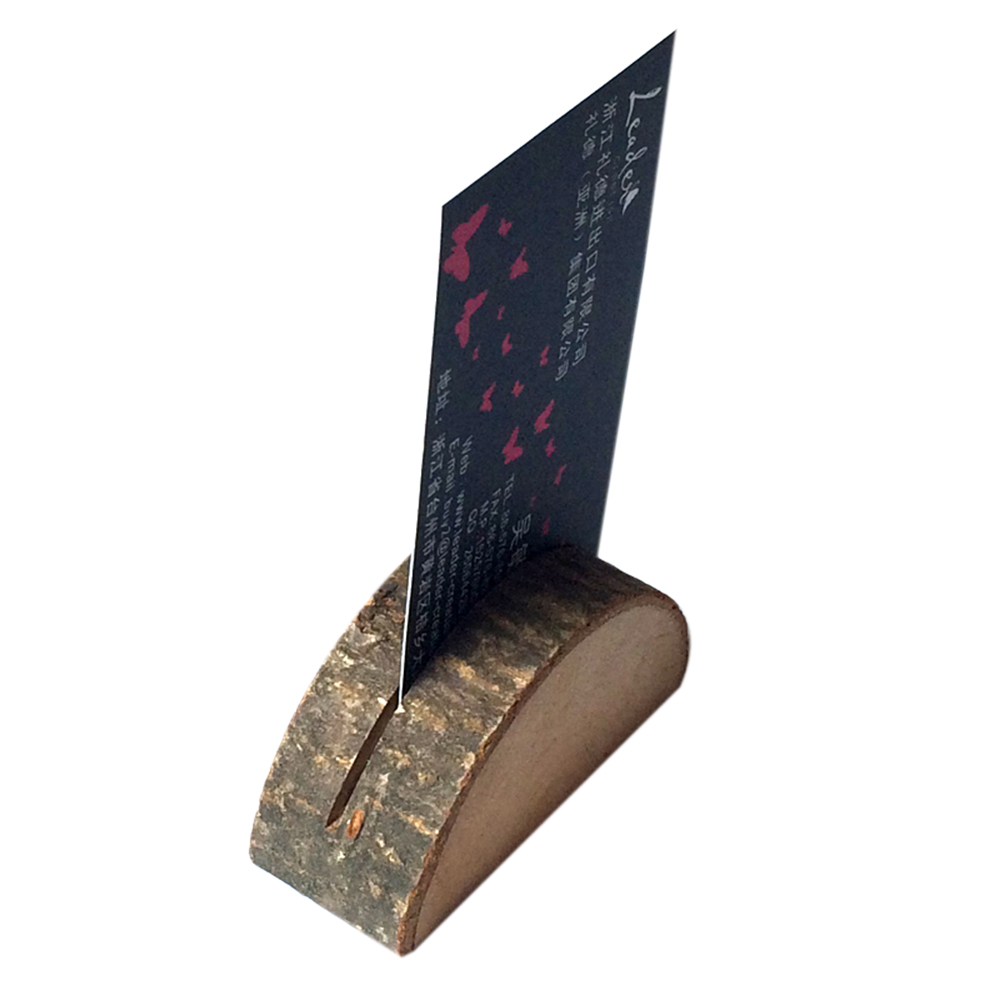 10 stks/set Houten Base Rustieke Bruiloft Tafel Nummer Stand Plaats Naam Memo Card Stand Houder DIY Thuis Bruiloft Decor