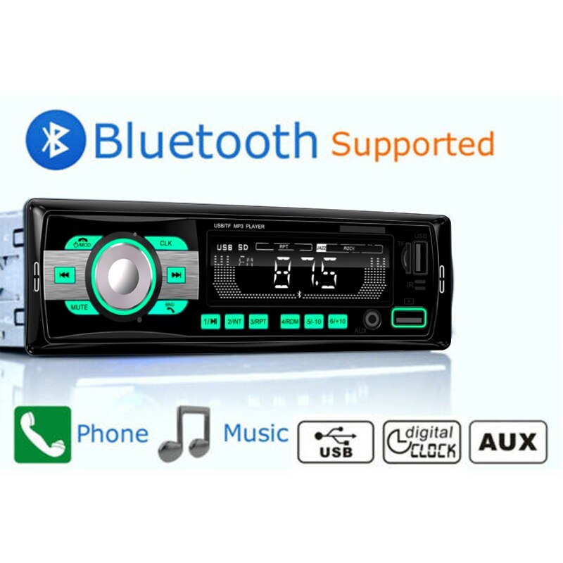 Auto Digitale MP3 Speler Met Bluetooth Usb En Afstandsbediening Aux Voor Auto