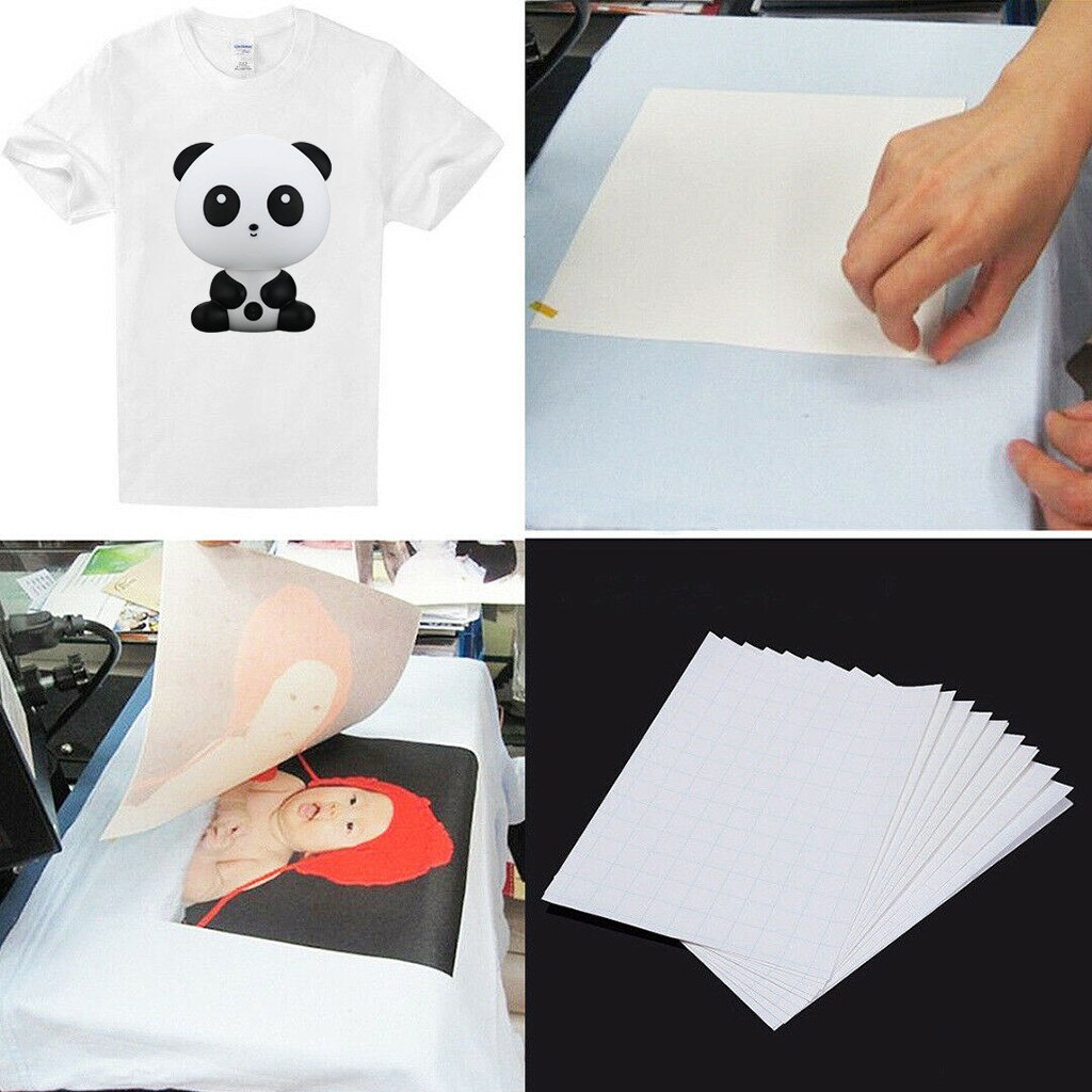5pcs T-Shirt Printing On Thermal Transfer Paper Light Fabric Fabric Process