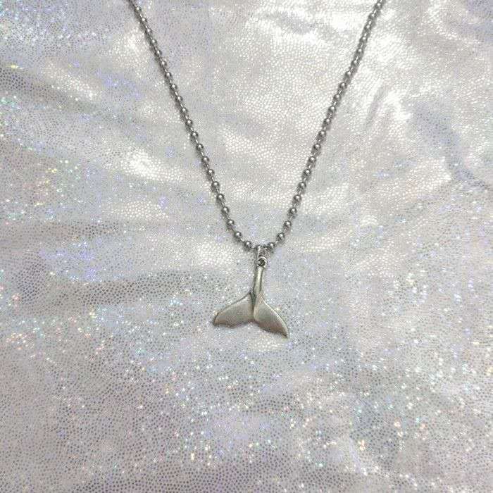 Delfin svans hänge choker halsband för kvinnor män smycken halsband 19334: Pärlkedja