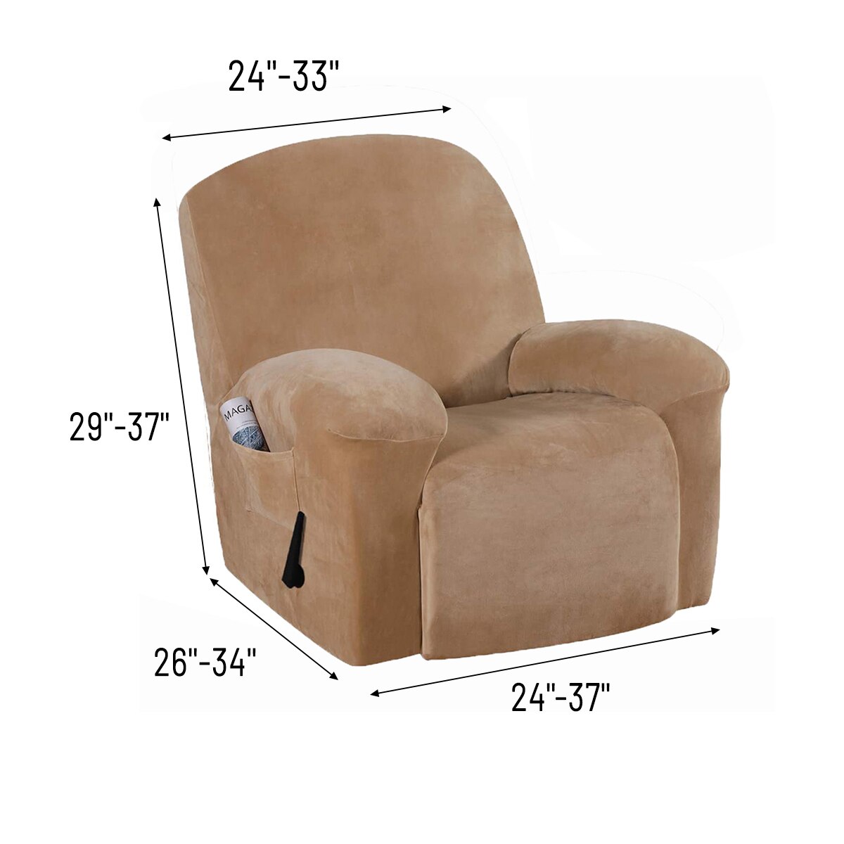 Vandtæt hvilestol sofaovertræk altomfattende sofaovertræk sædeelasticitet stretch skridsikker møbelovertræk stolbeskytter