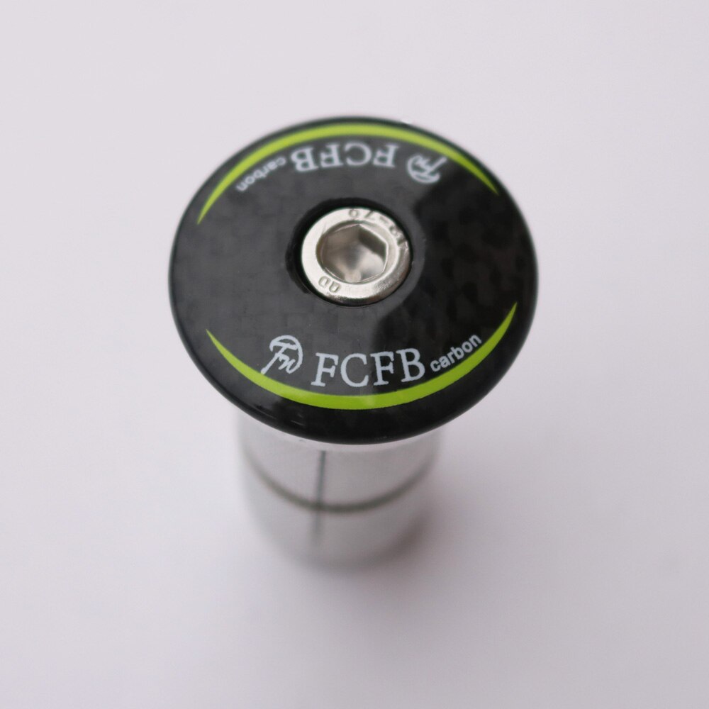FCFB Fahrrad Kohlenstoff Headset Stengel oben Deckel Schlüssel Expander 28,6mm 1 1/8 Gabelschaft Stecker Für Rennrad MTB Carbongabel fahrrad: fcfb Grün