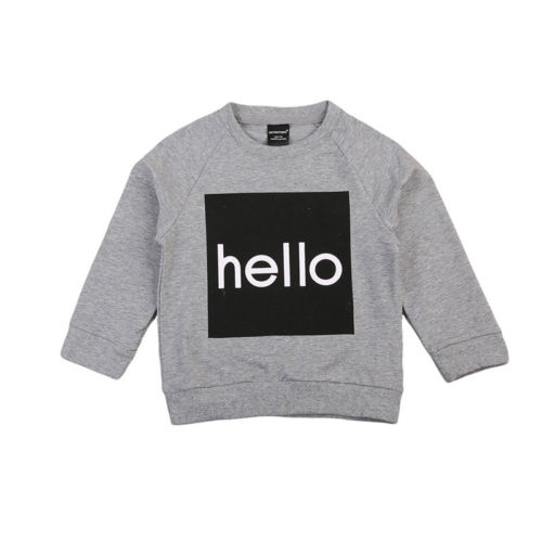 Peuter Baby Kinderen Baby Jongen Meisje Jumpers Warm Sweatshirt Lange Mouwen Tops Herfst Kleding Casual Tops 1-6 T: Grijs / 5T