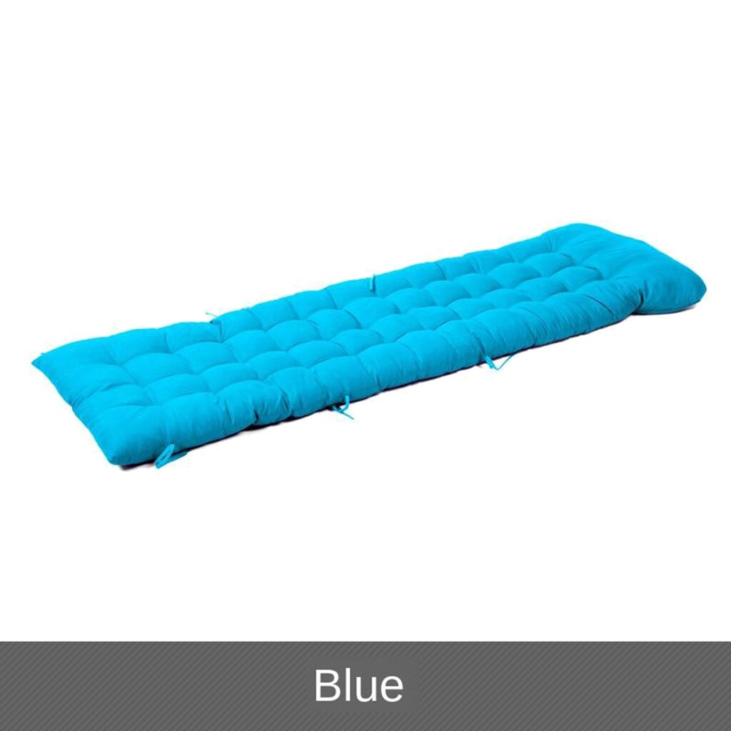 Soft Cotton Recliner Seat Cushion Back Rest Suuport Cushion Long Seat Pads: Blue