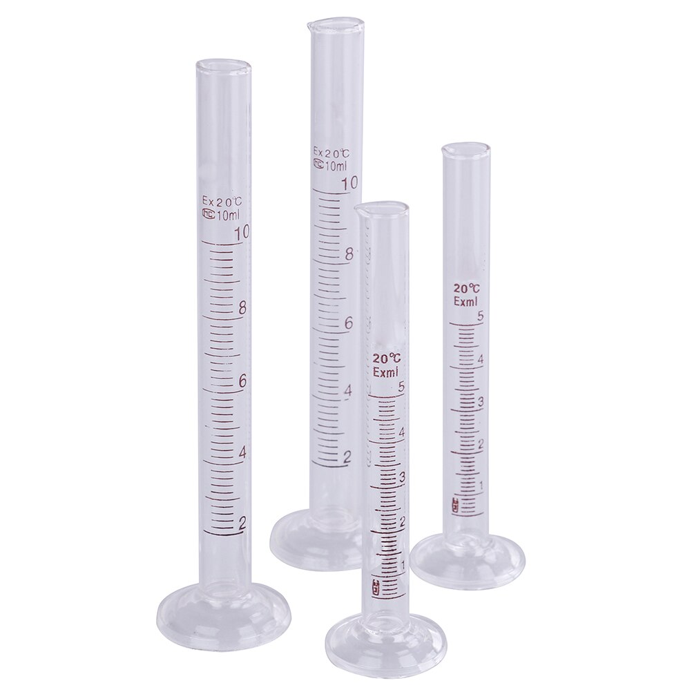 5ml/10ml Profession Graduated Laboratory Glass Cylinder Measuring Cylinder Chemistry Lab Spout Measure Chemistry Measure Tool