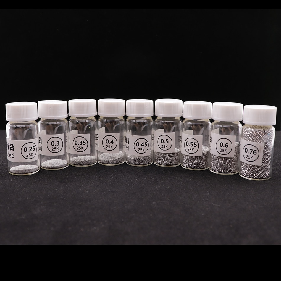 1PCS Sn63Pb37 25k / bottle for BGA ball tool 0.25 / 0.3 / 0.35 / 0.4 / 0.45 / 0.5 / 0.55 / 0.6 / 0.65 / 0.76MM BGA solder ball