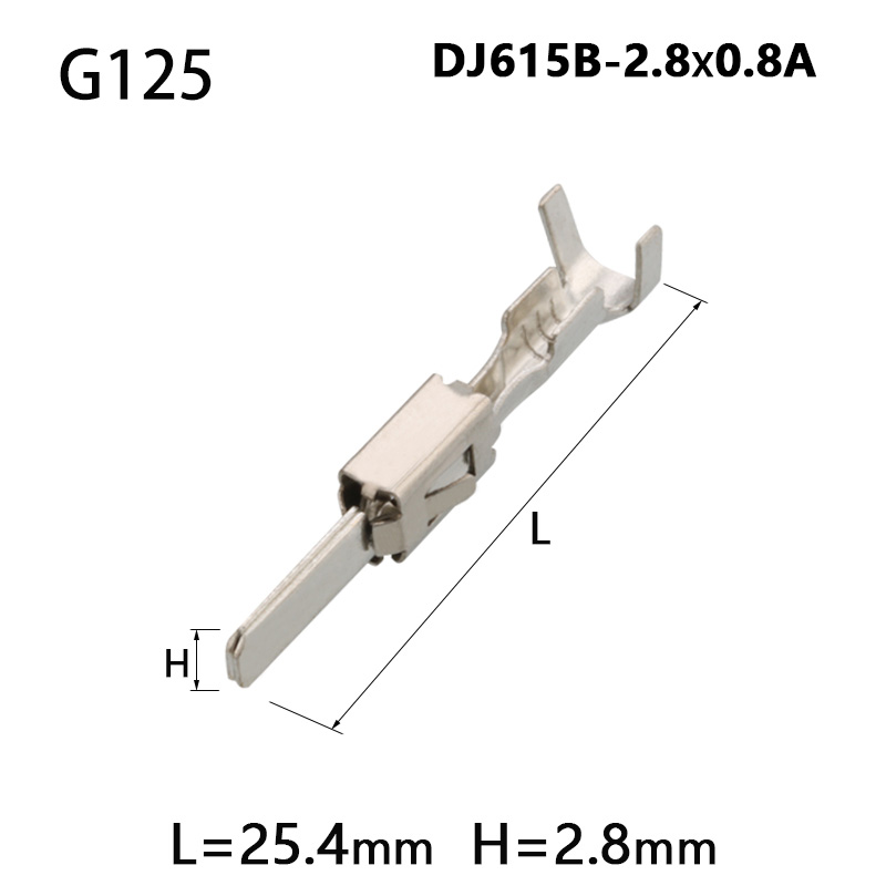 50 Pcs Pin Female Connector For TE/Tyco/AMP/Boschs Male Crimp Terminal Auto Electrical Male Female Wire Terminals Pins: G125 / 100PCs