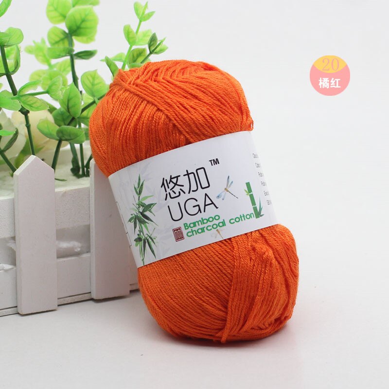 Soft Bamboo Crochet Cotton Knitting Yarn Baby Knit Wool Bamboo Charcoal Cotton Hand Knitting Yarn 50g/pc 6 ply: 17