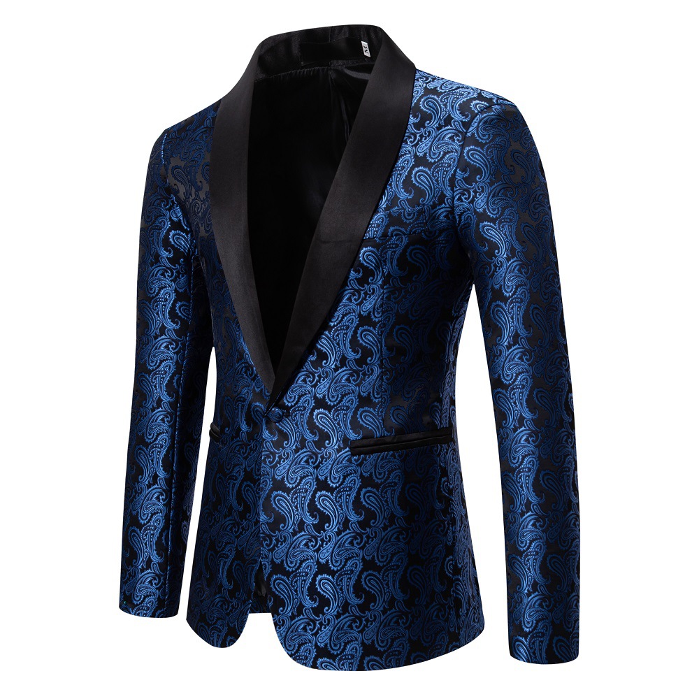 Blazer rojo con flores de anacardo para hombre, chaqueta de vestido de de boda, chaquetas de marcas blancas, azules y negras, S M L XL XXL