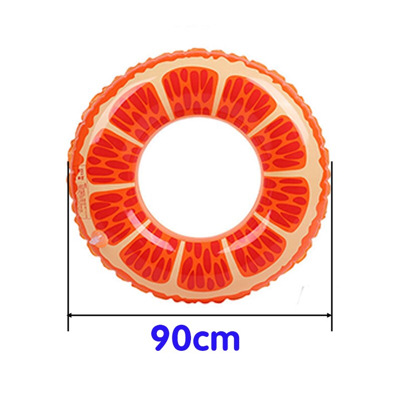 60-90CM anello gonfiabile di nuoto del cerchio del galleggiante dello stagno della frutta per i bambini adulti giocattoli giganti dello stagno del partito della spiaggia del materasso di aria del galleggiante di nuoto: 90CM C