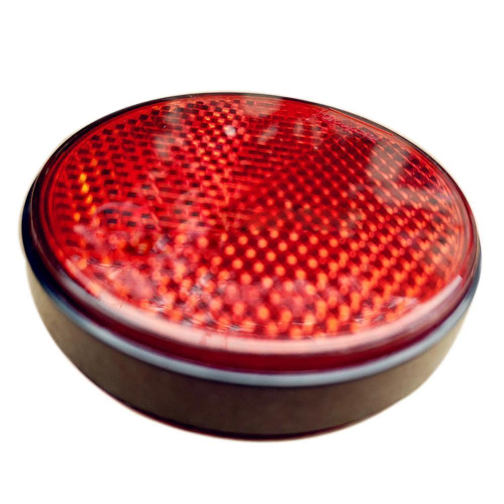 1PCS 6MM Round Motorcycle Red Yellow Reflector Safety For ATV Bolt-On Plate Universal Reflective Bikes Warning Dirt Bikes W5Y3