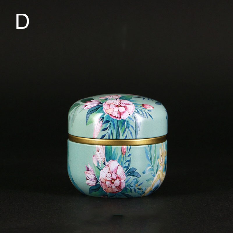 50ml Chinese style Kitchen Tea Box Jar Storage Holder Sweetmeats Tea Cans Teaware Tea Caddies tin containers storage box: D