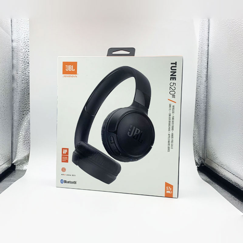 JBL Original TUNE 520BT Auriculares inalámbricos Bluetooth para niños y niñas, auriculares deportivos de música con micrófono: Negro