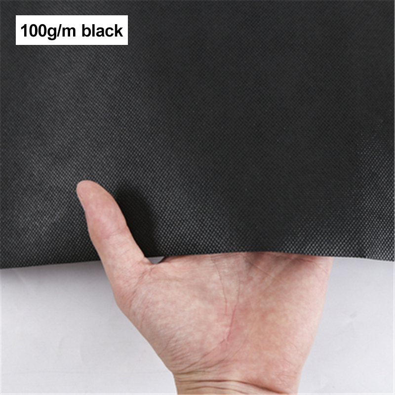 10M/Roll Niet-geweven Interlining Stof Achtergrond Doek Thuis-Textiel Patchwork Kleding Naaien Diy Craft Accessoires 160Cm Breed: 100g black