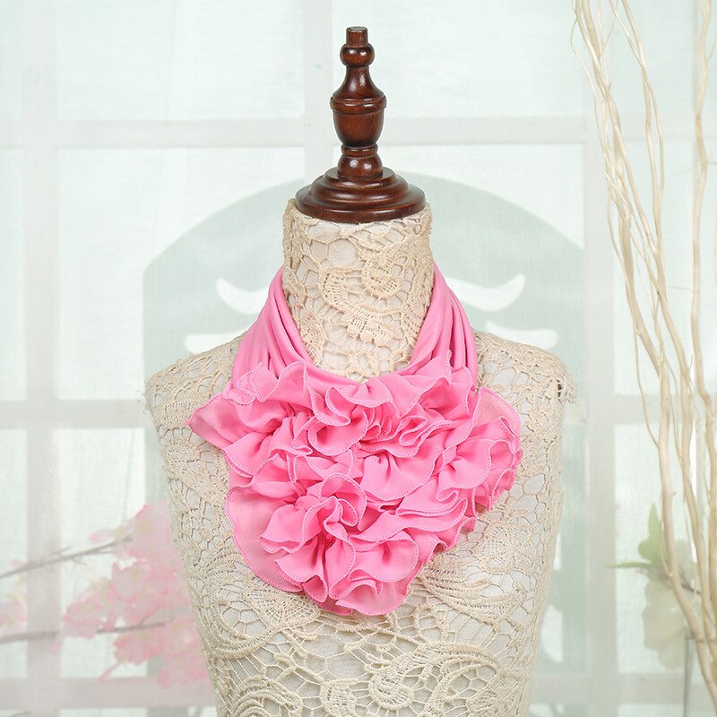 Winter Frauen Schal Blumen- Kragen Schal Luxus Blume Gedruckt Halstuch Ring Nacken Schals: 8