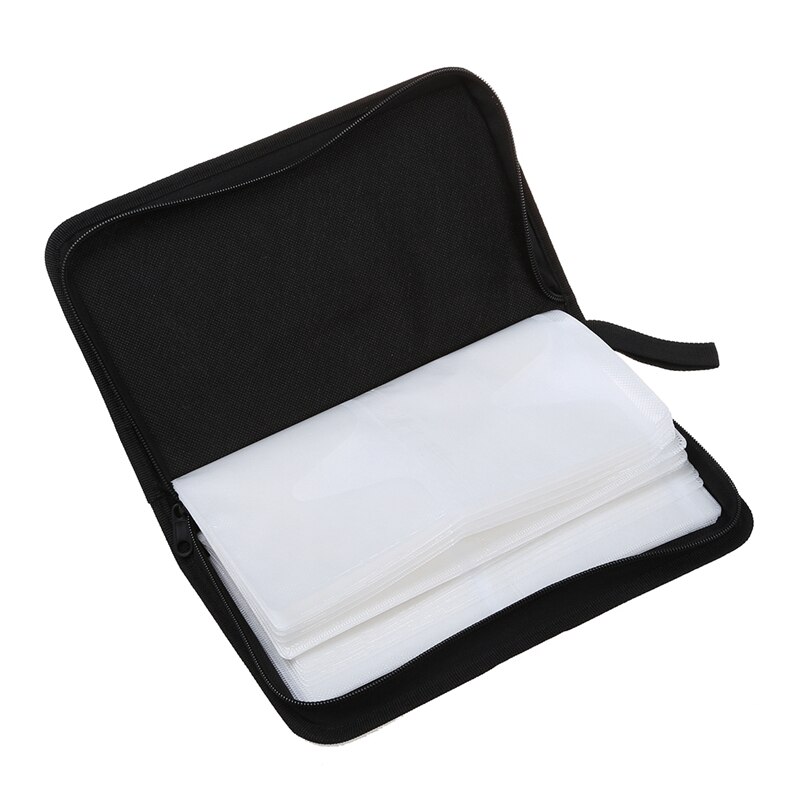 80 VCD DVD CD Faux Leather Case Storage Holder Organizer Black