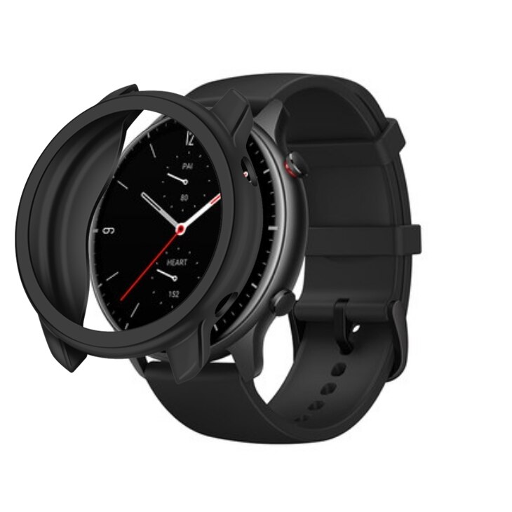 Tpu mykt beskyttelsesdeksel for huami amazfit gtr 2 urskall skallbeskyttelsesramme til xiaomi gtr 2/ gtr silikonbeleggdeksel: Svart