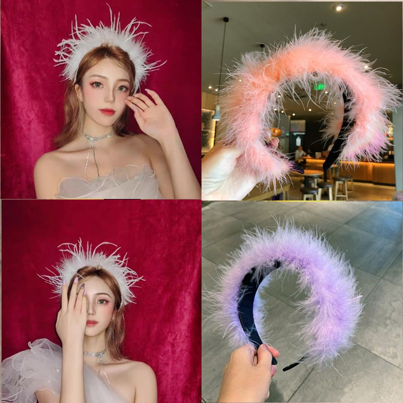 Feather Black Yellow Headband Wedding Photo Headdress Accessories Party Supplies Birthday Cosplay Christmas