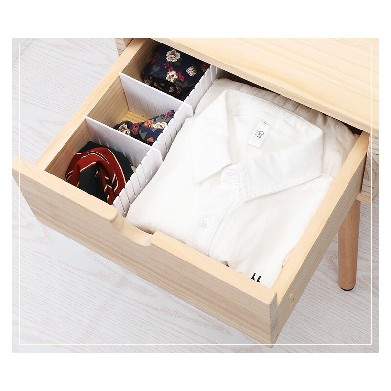 Adjustable Grid Drawer Dividers DIY Plastic Closet Separator Tidy Organizer Container For Underwear Socks Belt Office Supplies