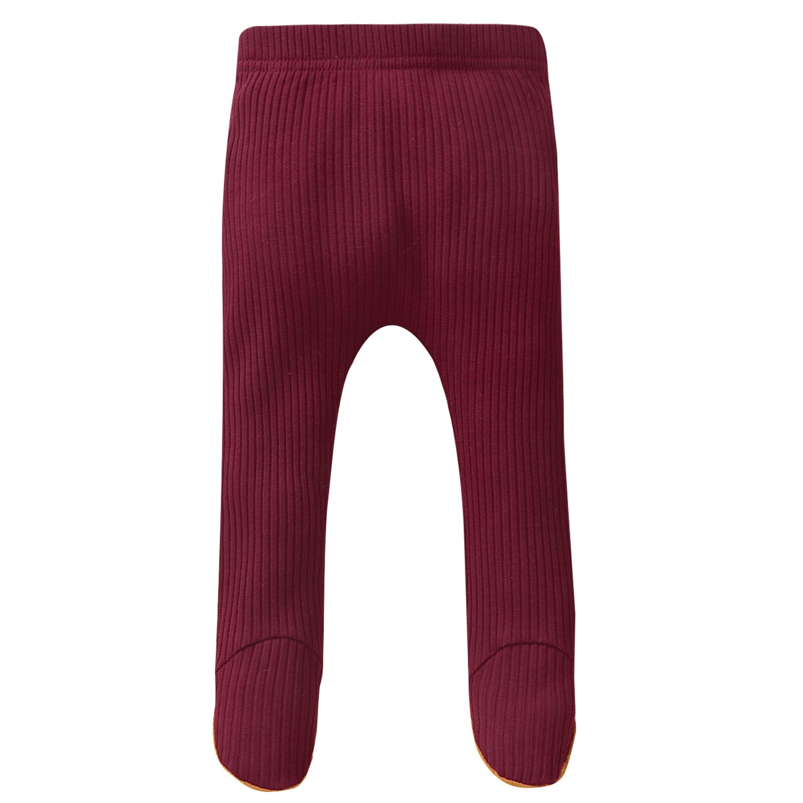 Pantaloni per bambini 0-12 mesi pantaloni a costine in cotone solido primavera autunno Unisex Casual Footed Baby Boys Pant pantaloni per bambina